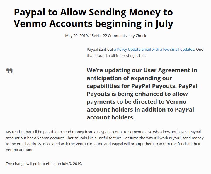 Solved: Sending money from PayPal to Venmo - PayPal Community