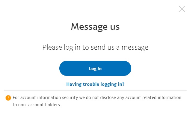 paypal new number can t log in