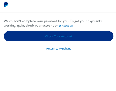 Unable to make online transaction due to "unverified" account