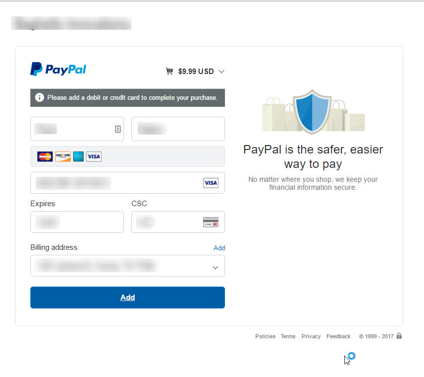 Paypal Freezing When Trying To Pay With Reloadable Paypal Community