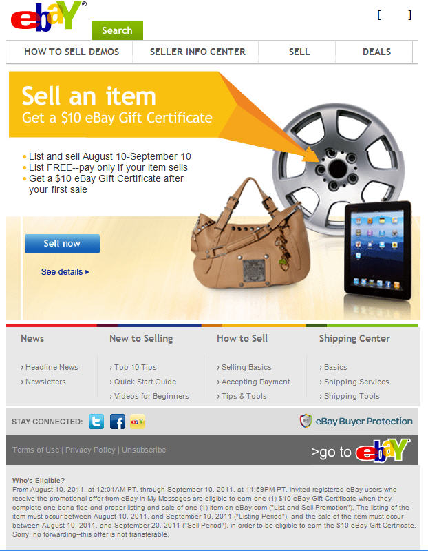 $10 Ebay Promo