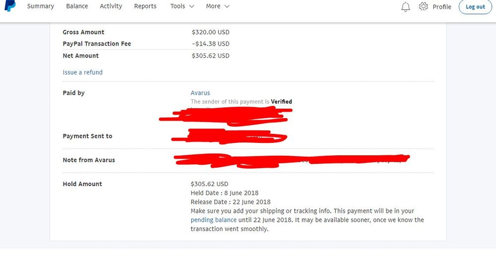 Paypal pending balance payment