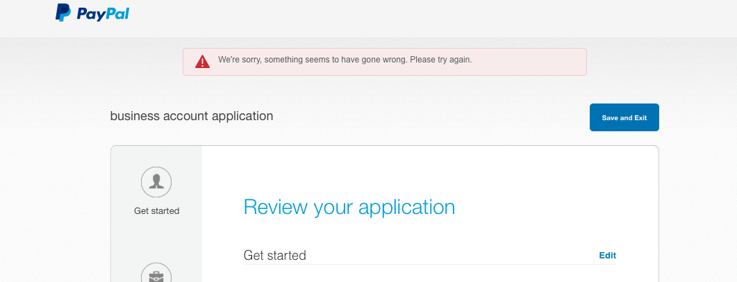 Solved: won't let me create a new business account - PayPal Community