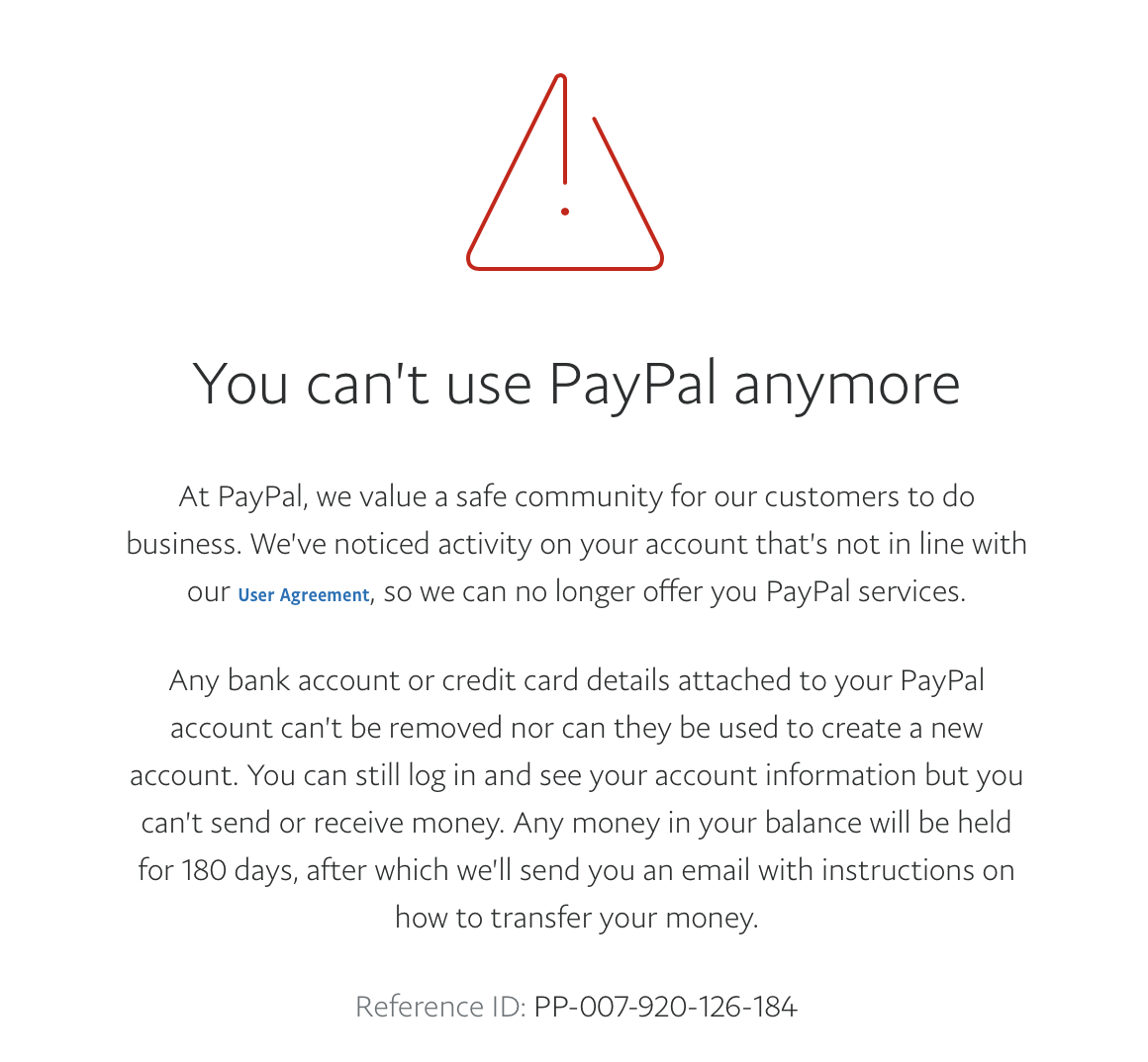 what do you do when paypal shuts down your account