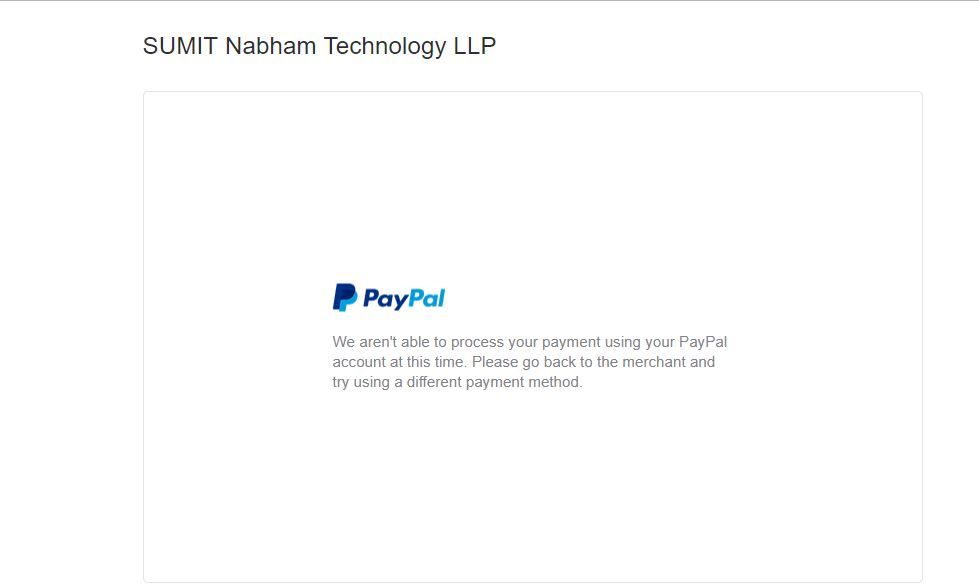 Problem with Paypal